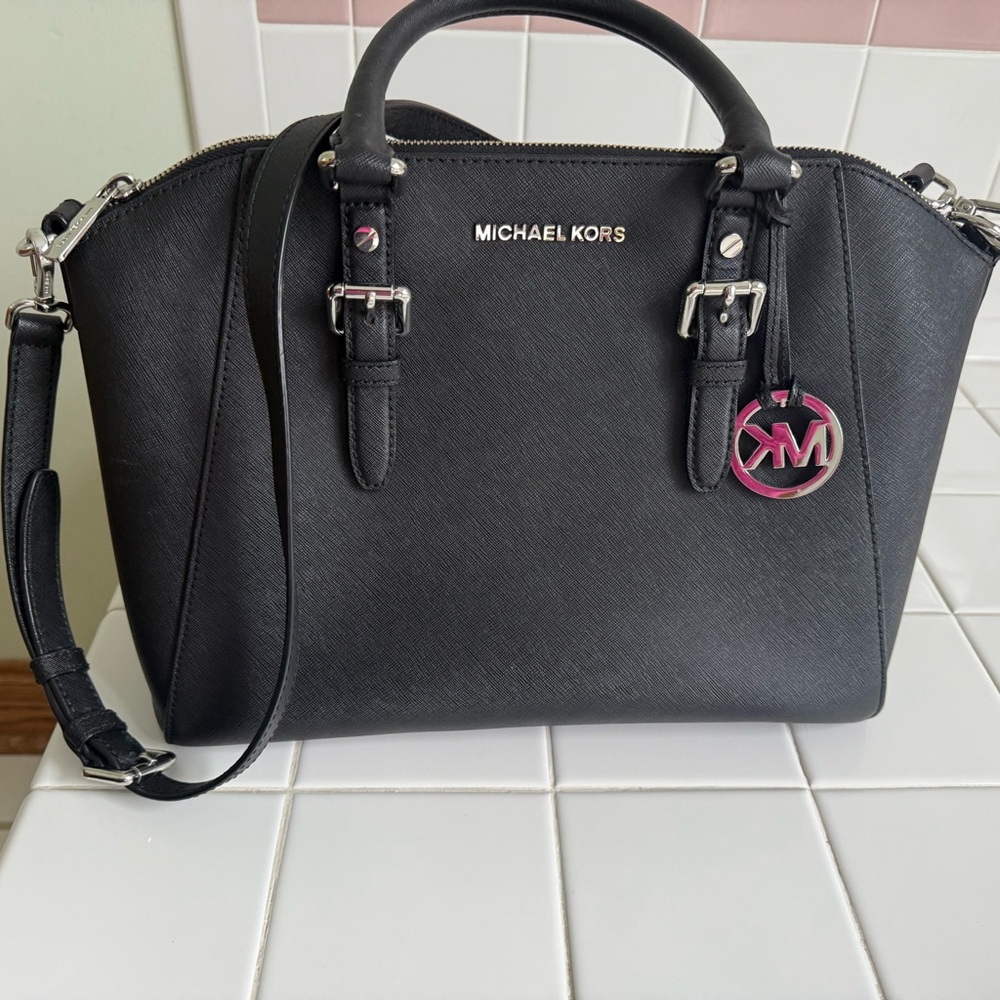 Michael Kors Black Satchel with Signature Design